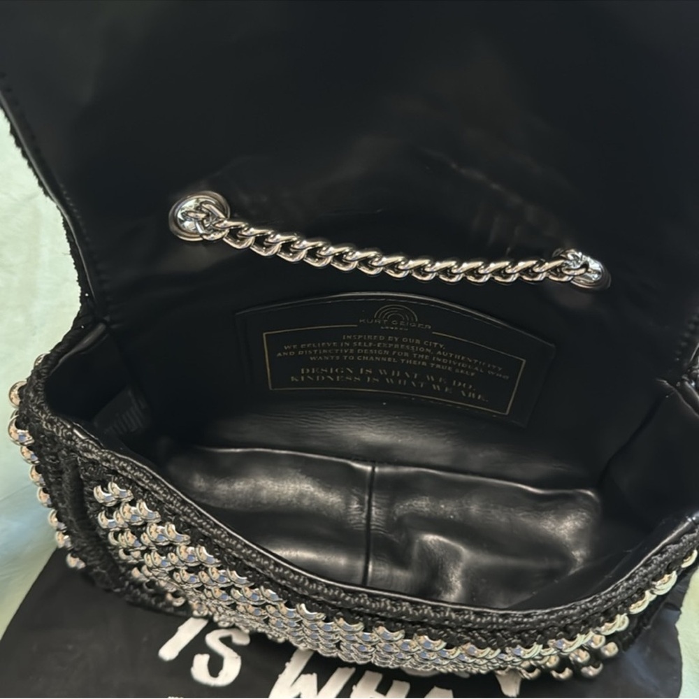 Elegant Black and Silver Chain Bag